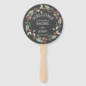 Australian Flowers Rustic Wedding Welcome Gray Handwaaier (Voorkant)