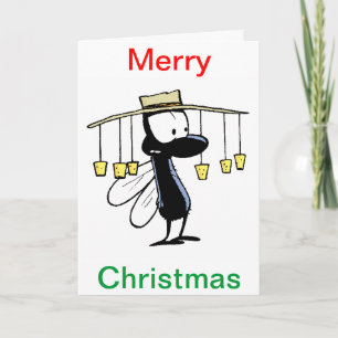 Australian Fly Cartoon Merry kerstkaart Feestdagen Kaart