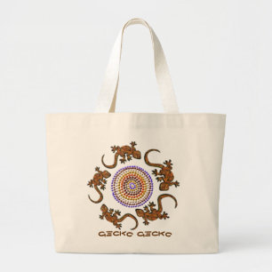 Australian Gecko Circle Animal-lovers' Art Bag Grote Tote Bag