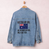 Australian Girl Australia Flag Australian Roots Denim Jacket (Hangar)