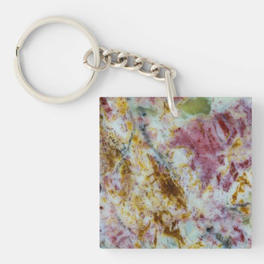 Australian Green Opalite Slab Sleutelhanger (Voorkant)