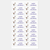 Australian humor kangoeroe cartoon gepersonaliseer labels (Vel)