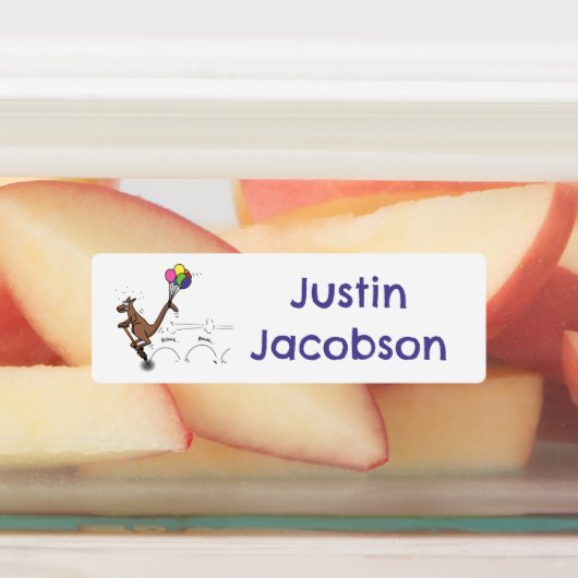 Australian humor kangoeroe cartoon gepersonaliseer labels (Aangebracht)