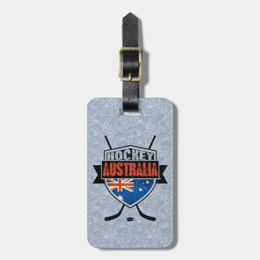 Australian Ice Hockey Bagagelabel Sjabloon (Voorkant verticaal)