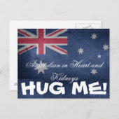 Australian in Heart en Kidney, Hug me! Grappig Briefkaart (Voorkant / Achterkant)