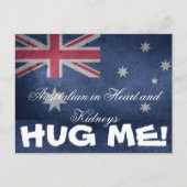 Australian in Heart en Kidney, Hug me! Grappig Briefkaart (Voorkant)