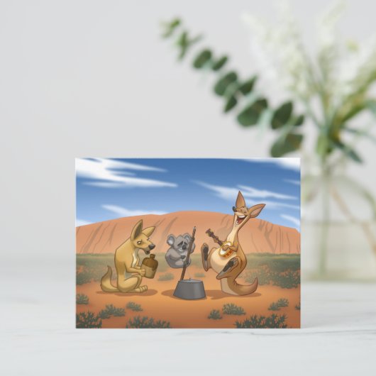 Australian Jug Band Postcard Briefkaart (Staand voorkant)