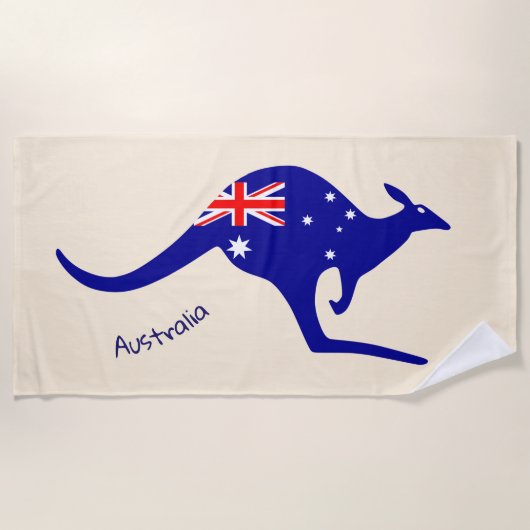 AUSTRALIAN KANGAROO - AUSTRALIAANSE VLAG STRANDLAKEN (Voorkant)