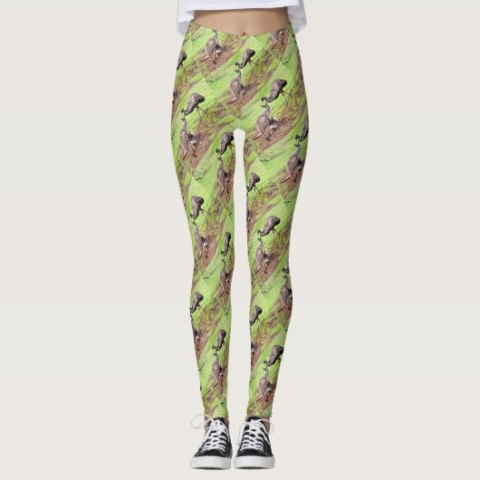Australian Kangaroo en Emu, Leggings (Voorkant)