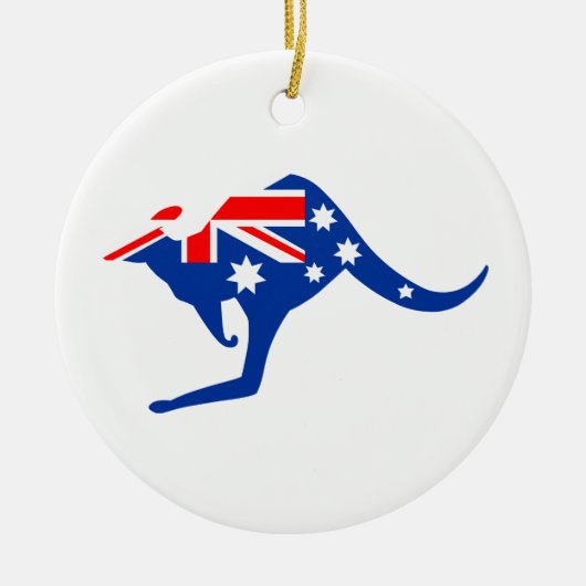 Australian Kangaroo Keramisch Ornament (Voorkant)