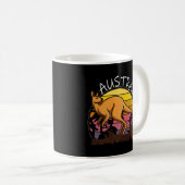 Australian Kangaroo Retro Australia Day Koffiemok (Voorkant rechts)