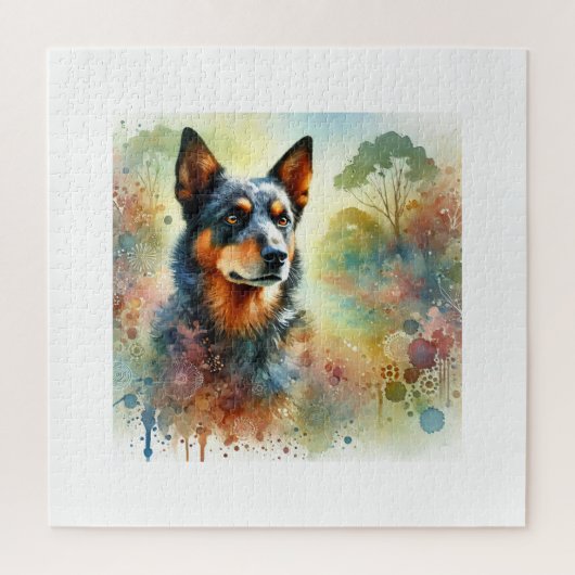 Australian kelpie 141024AREF150 - Watercolor Legpuzzel (Verticaal)