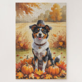 Australian Kelpie Autumn verlaat Thanksgiving Legpuzzel (Verticaal)