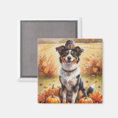 Australian Kelpie Autumn verlaat Thanksgiving Magneet (Voorkant / Achterkant)