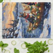 Australian Kelpie Christmas Boat Holiday Theedoek (Gevouwen)