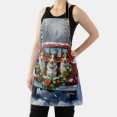 Australian Kelpie Christmas Red Truck Holiday Schort (Insitu)