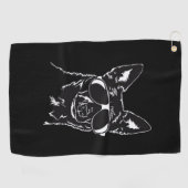 Australian Kelpie cool dog sunglasses Classic T-Sh Golfhanddoek (Horizontaal)