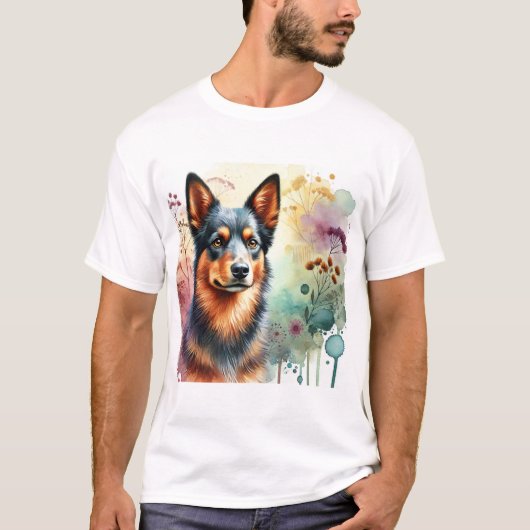 Australian Kelpie Dog 160724AREF206 - Watercolor T-shirt (Voorkant)