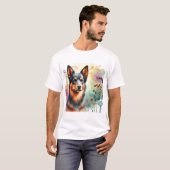 Australian Kelpie Dog 160724AREF206 - Watercolor T-shirt (Voorkant volledig)