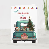 Australian Kelpie Dog Boerderij Truck Christmas Ka Feestdagen Kaart (Voorkant)