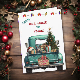 Australian Kelpie Dog Boerderij Truck Christmas Ka Feestdagen Kaart