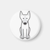 Australian Kelpie Dog Cartoon Magneet (Voorkant)
