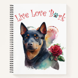 Australian Kelpie Dog Mom Floral Notitieboek