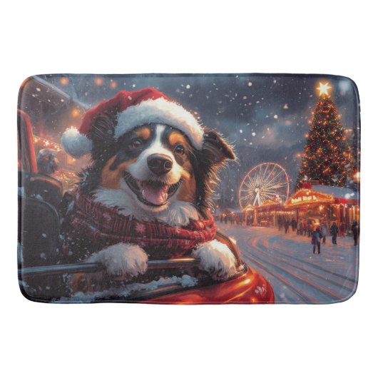 Australian Kelpie Dog Roller Onderzetter Christmas Badmat (Voorkant)