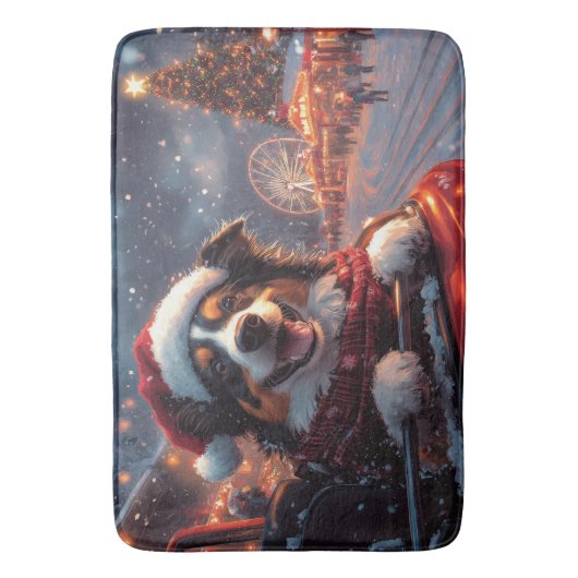 Australian Kelpie Dog Roller Onderzetter Christmas Badmat (Voorkant Verticaal)