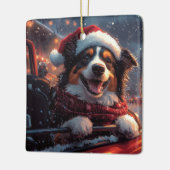 Australian Kelpie Dog Roller Onderzetter Christmas Keramisch Ornament (Links)