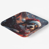 Australian Kelpie Dog Roller Onderzetter Christmas Papieren Bordje (Gebogen)