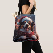 Australian Kelpie Dog Roller Onderzetter Christmas Tote Bag (Dichtbij)