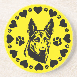 Australian Kelpie Dog Zandsteen Onderzetter