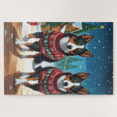 Australian Kelpie Dogs Christmas Snow Holiday Legpuzzel (Horizontaal)