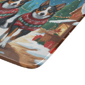 Australian Kelpie Dogs Christmas Snow Holiday Snijplank (Hoek)