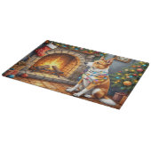 Australian Kelpie Fireplace with Christmas Lights Snijplank (Hoek)