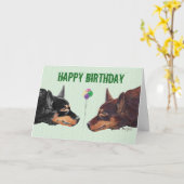 Australian Kelpie Happy Birthday Kaart (Gele Bloem)