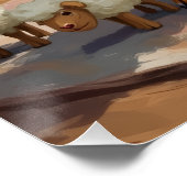 Australian Kelpie Herding Christmas Art Perfect Poster (Hoek)