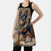 Australian Kelpie Herding Christmas Art Schort (Insitu)