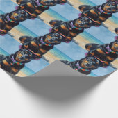 Australian Kelpie op het strand, hondenliefhebbers Cadeaupapier (Hoek)