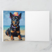Australian Kelpie op het strand, hondenliefhebbers Kaart (Binnen)