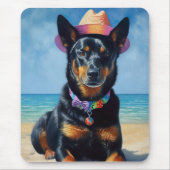 Australian Kelpie op het strand, hondenliefhebbers Muismat (Voorkant)
