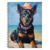 Australian Kelpie op het strand, hondenliefhebbers Notitieboek (Voorkant)