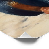 Australian Kelpie op het strand, hondenliefhebbers Perfect Poster (Hoek)