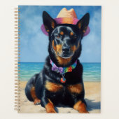 Australian Kelpie op het strand, hondenliefhebbers Planner (Voorkant)
