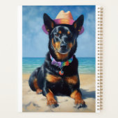 Australian Kelpie op het strand, hondenliefhebbers Planner (Achterkant)