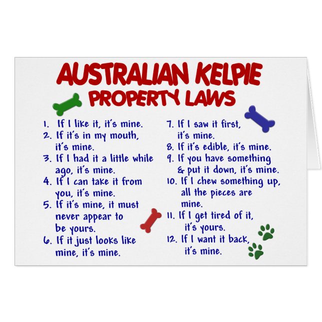 AUSTRALIAN KELPIE Property Laws 2 (Voorkant Horizontaal)