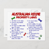 AUSTRALIAN KELPIE Property Laws 2 Briefkaart (Voorkant / Achterkant)