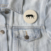 Australian Kelpie Silhouette Friend Ronde Button 5,7 Cm (In situ)