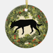 Australian Kelpie Wreath Keramisch Ornament (Voorkant)